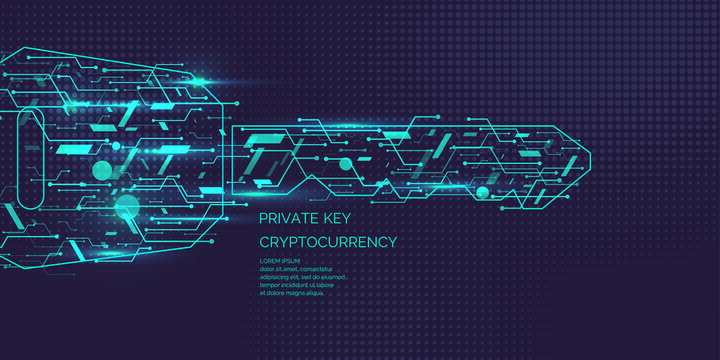 Private key for cryptocurrency. Global Digital technologies.