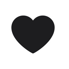 Heart icon love sign on white background