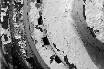 Rusted machinery parts