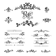 Elegant black roses design