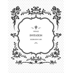 Wedding Elegant roses frame