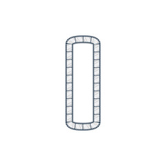 I Film Strip Letter Logo Icon Design