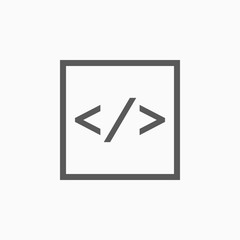 code icon, code vector