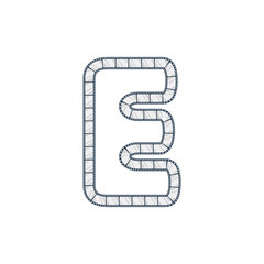 E Film Strip Letter Logo Icon Design