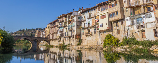 Fototapeta na wymiar Panorama of medieval city Valderrobres in Aragon
