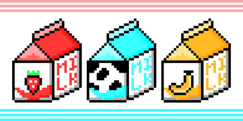 milk vector pixelart