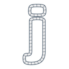 J Film Strip Letter Logo Icon Design