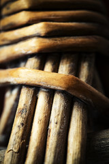 Detail of a wicker basket