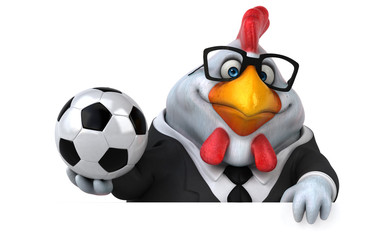 Fototapeta premium Fun chicken - 3D Illustration