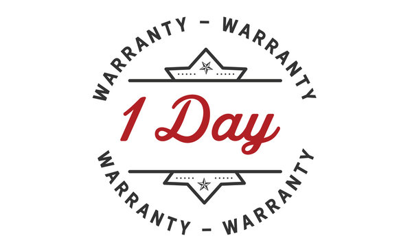 1 days warranty icon vintage rubber stamp guarantee