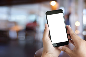 Close up man hands using smart phone Technology and phone technology trends