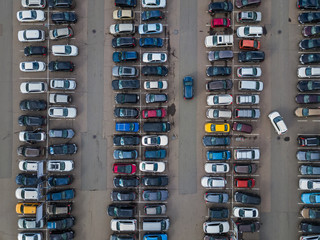 Car parking - aerial view