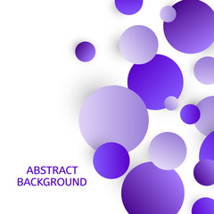 Abstract background with violet circles. Vector illustration