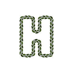 H Plant Letter Logo Icon Design