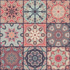 Vector abstract patchwork seamless pattern