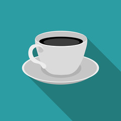 Cup of coffee. Coffee logo. Modern vector illustration for web and mobile. Сoffee beans.