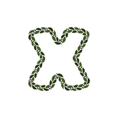 X Plant Letter Logo Icon Design