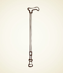 Crutch. Vector drawing