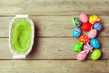 easter background, top view