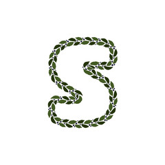 S Plant Letter Logo Icon Design