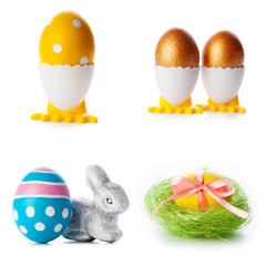 easter eggs isolated on white