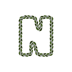 N Plant Letter Logo Icon Design