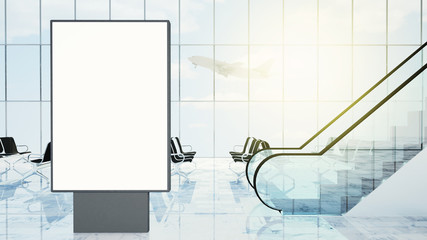 billboard on airport lobby