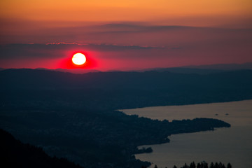 Sonnenunergang Zürichsee