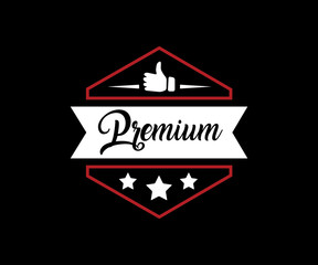 premium quality retro badge logo design