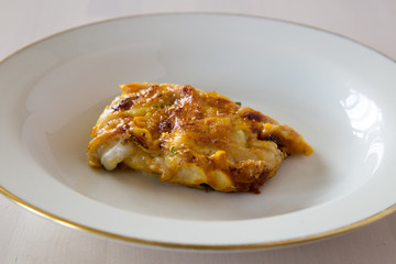 Lasagne with Pumpkin sauce, Cauliflower & Kale