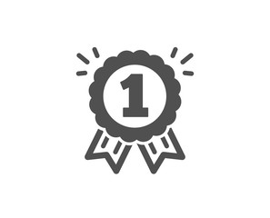 Obraz premium Reward Medal simple icon. Winner achievement or Award symbol. Glory or Honor sign. Quality design elements. Classic style. Vector