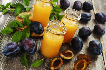 Fresh plum juice