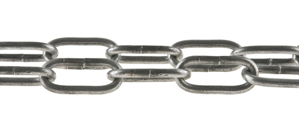 Obraz premium metal chain isolated on white background