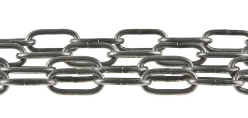 Obraz premium metal chain isolated on white background