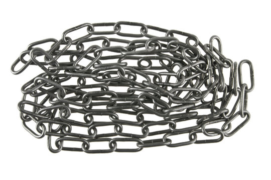 metal chain isolated on white background