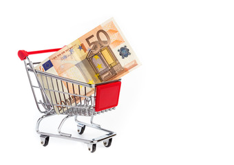 Euro in shopping cart