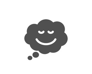 Comic speech bubble with Smile simple icon. Chat emotion sign. Quality design elements. Classic style. Vector