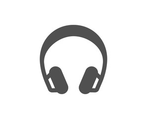 Fototapeta na wymiar Headphones simple icon. Music listening device sign. DJ or Audio symbol. Quality design elements. Classic style. Vector
