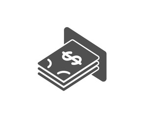 Cash money simple icon. Banking currency sign. Dollar or USD symbol. Quality design elements. Classic style. Vector