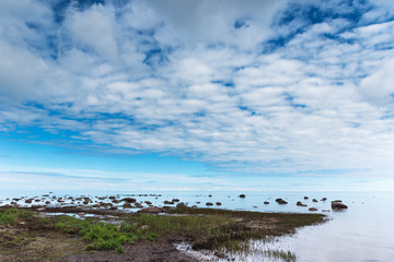 Still day at gulf of Riga, Baltic sea.