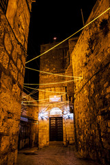 夜のエルサレム旧市街