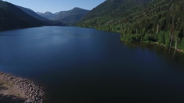 Beautiful mountain lake a great fishing spot.