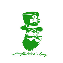 Green st.patrick day vector illustration.