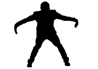 Businessman in suit on white background