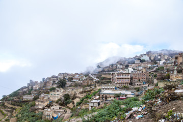 Fototapeta na wymiar イエメン・マナハの街並み