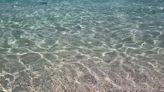 Calm waters of the ocean, crystal clear sea