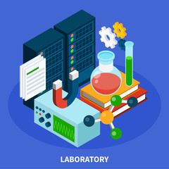  Science Isometric Concept Illustration