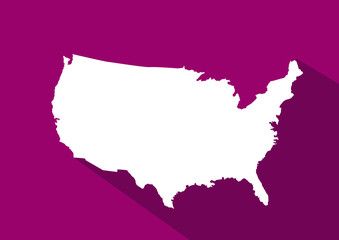 USA map vector illustration