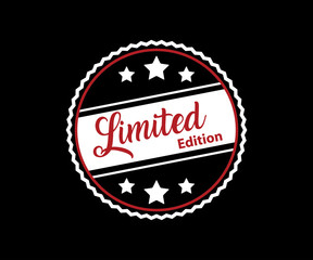 Fototapeta na wymiar limited edition retro badge logo design