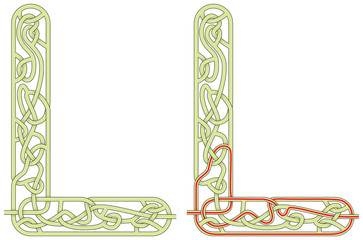 Maze letter L